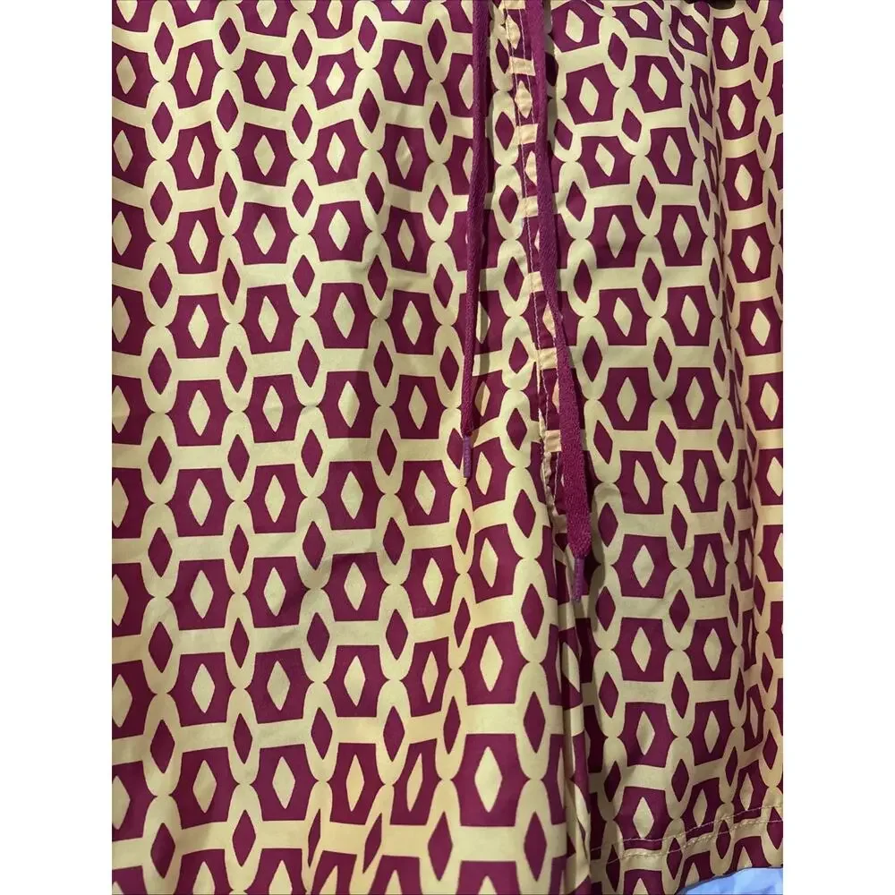 Boca Classics Size XL Red & Yellow Men’s Swim Trunks Bathing Suit Beach Summer